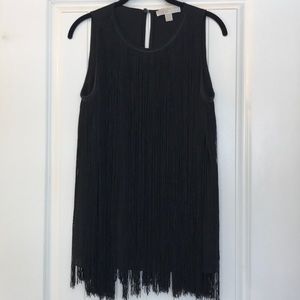 Michael Kors Black Fringe Tank